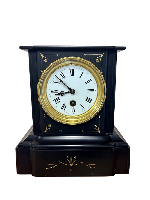 French black marble clock
