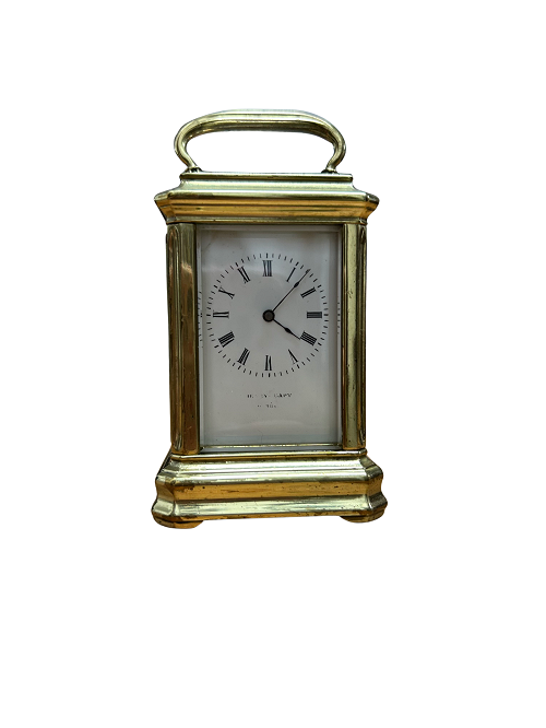 Miniature brass carriage clock